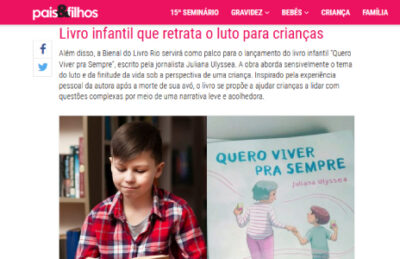 Quero viver pra sempre no site Pais & Filhos
