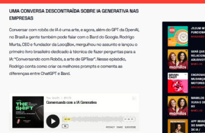 Rodrigo Murta no podcast The Shift do site B9