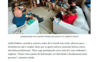 Matéria sobre a mesa de autopublicação da Editora Labrador na Flip 2023