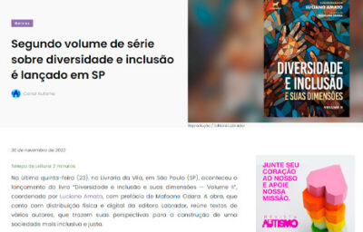 Matéria sobre ao livro 