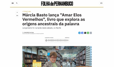 Lançamento de Márcia Meira Basto na Folha de Pernambuco