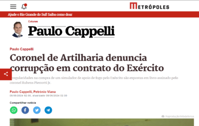 Matéria sobre o livro 