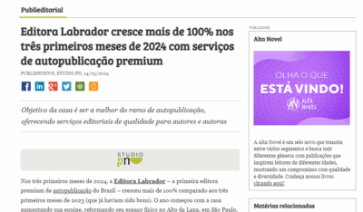 Matéria sobre a Editora Labrador na PublishNews