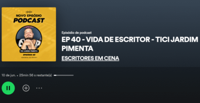 Tici Jardim Pimenta no podcast Escritores em Cena
