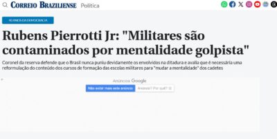 Rubens Pierrotti Jr. no Correio Braziliense.