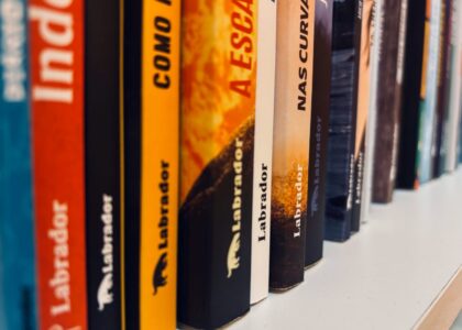 Pilha de livros lançados pela Editora Labrador