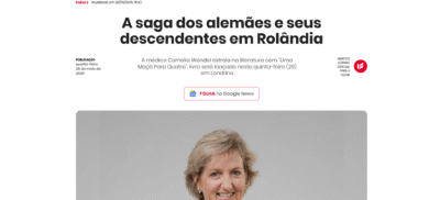 Cornelia Wendel para Folha de Londrina