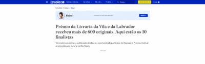 Concurso Vila-Labrador no Estadão