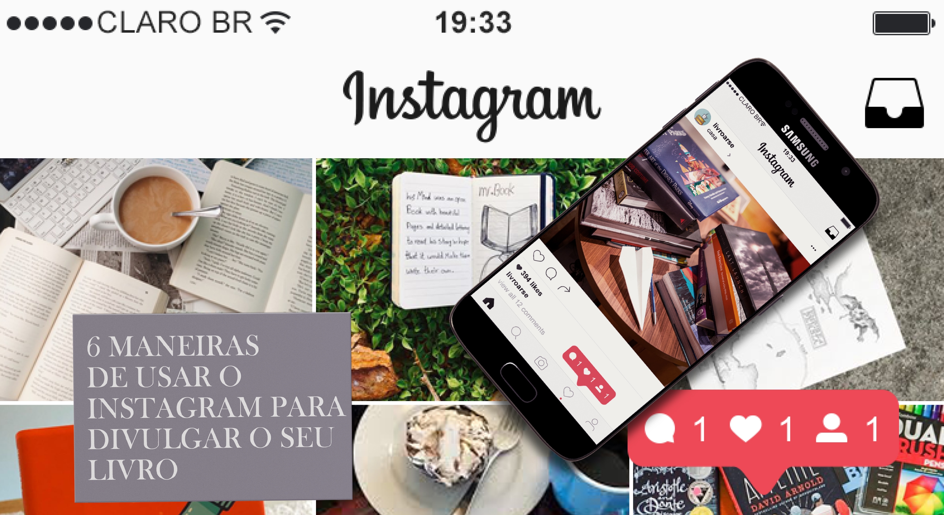 Imagem do post 6 maneiras de usar o Instagram para divulgar o seu livro