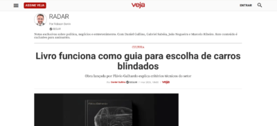 Matéria: Veja – Livro funciona como guia para escolha de carros blindados – 03/2026